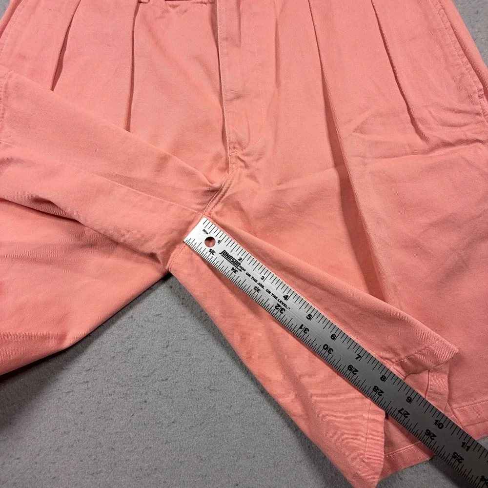Polo Ralph Lauren Mens Pleated Chino Shorts Salmon Pink Cotton 32/33